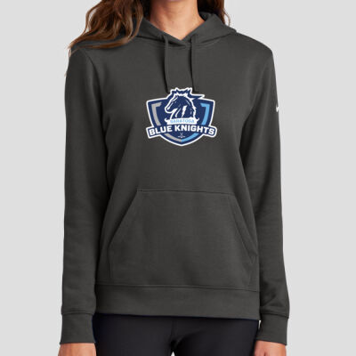 Blue Knights Blue - Women's Club Fleece Sleeve Swoosh Pullover Hoodie Thumbnail